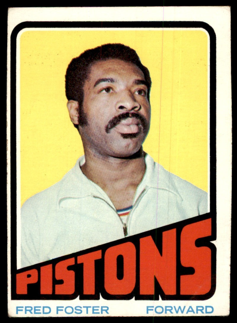 1972-73 Topps Basketball Card (Damaged) Fred Foster Detroit Pistons #66