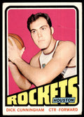 1972-73 Topps Basketball Card (Damaged) Dick Cunningham Houston Rockets #62