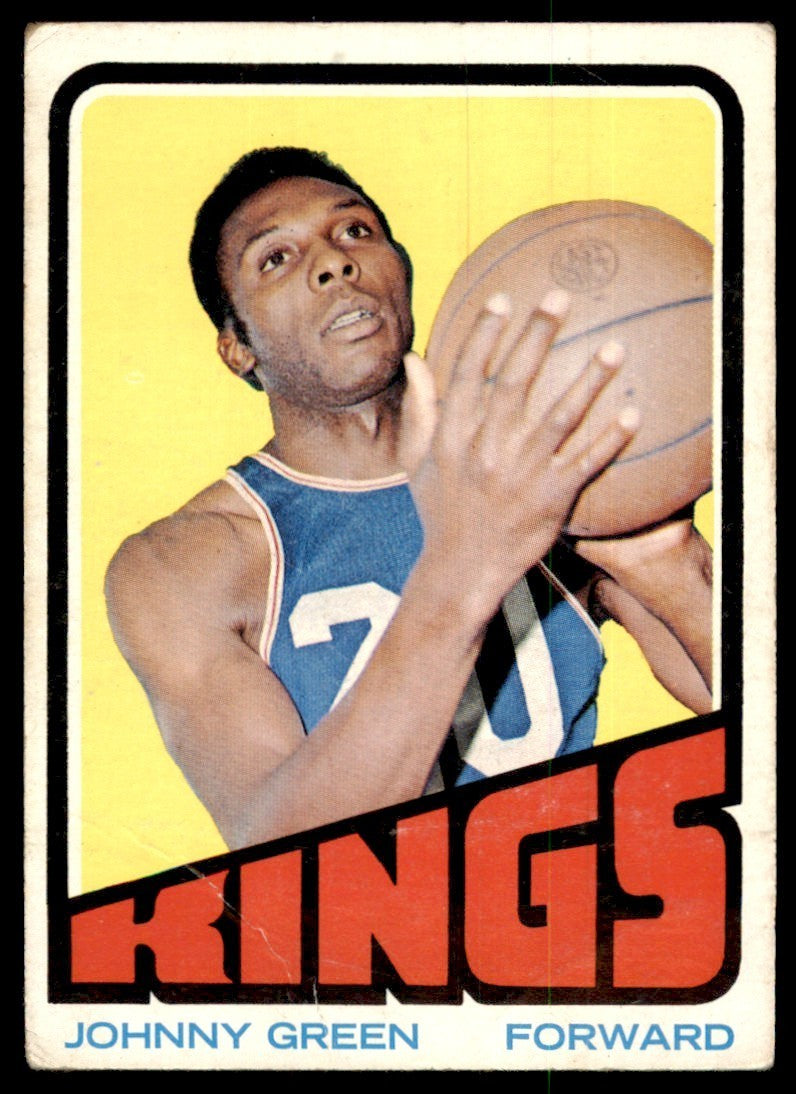 1972-73 Topps Basketball Card (Damaged) Johnny Green KC-Omaha Kings #48