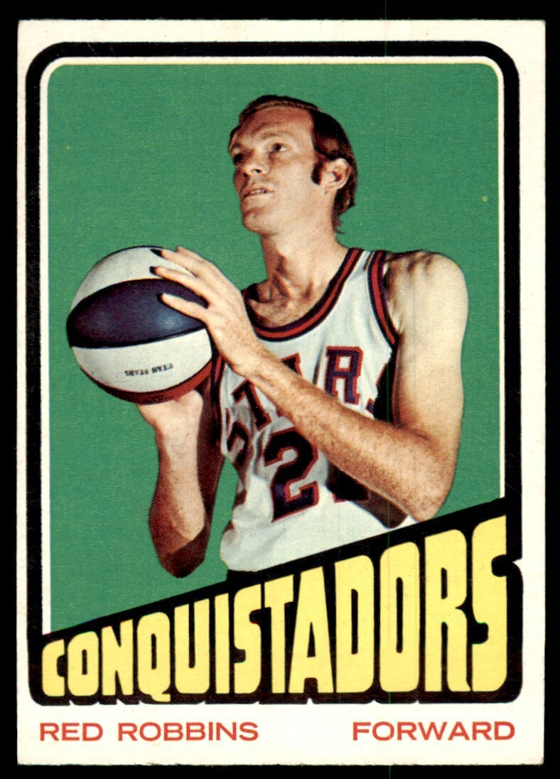 1972-73 Topps Basketball Card Red Robbins E San Diego Conquistadors #212