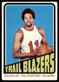 1972-73 Topps Basketball Card Charlie Yelverton A Portland Trail Blazers #133