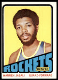 1972-73 Topps Basketball Card Warren Jabali Denver Rockets #205