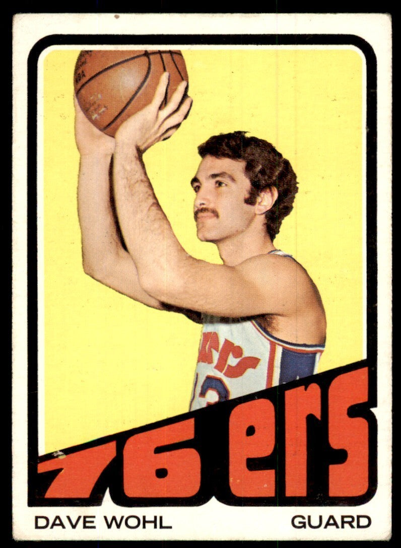 1972-73 Topps Basketball Card Dave Wohl Philadelphia 76ers #99
