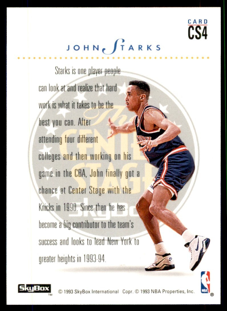 1993-94 SkyBox Basketball Card John Starks New York Knicks #CS4