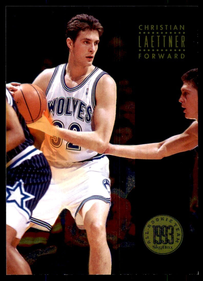 1993-94 SkyBox Basketball Card Christian Laettner Minnesota Timberwolves #AR3