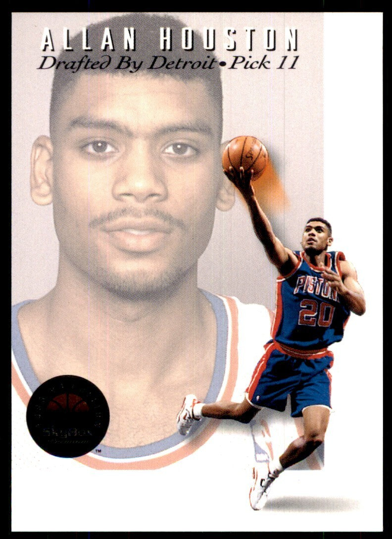 1993-94 SkyBox Basketball Card Allan Houston Detroit Pistons #DP11
