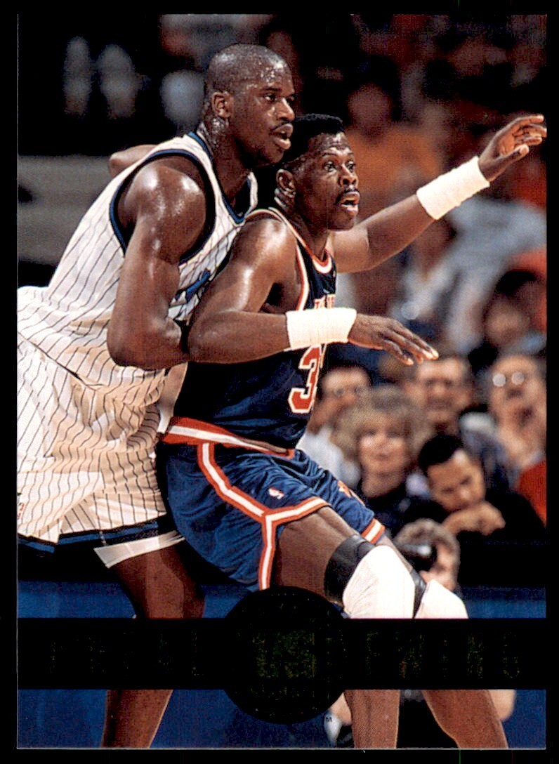1993-94 SkyBox Basketball Card O'Neal vs Ewing #SS2