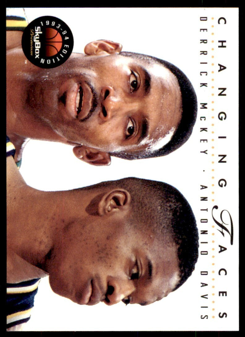 1993-94 SkyBox Basketball Card Derrick McKey/Antonio Davis Indiana Pacers #302