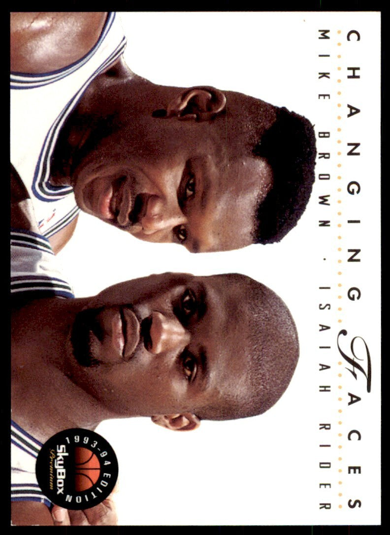1993-94 SkyBox Basketball Card Mike Brown/Isaiah Rider Minnesota Timberwolves