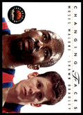 1993-94 SkyBox Basketball Card Moses Malone/Shawn Bradley Philadelphia 76ers