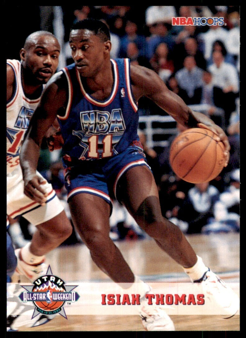 1993-94 NBA Hoops Basketball Card Isiah Thomas A Detroit Pistons #258