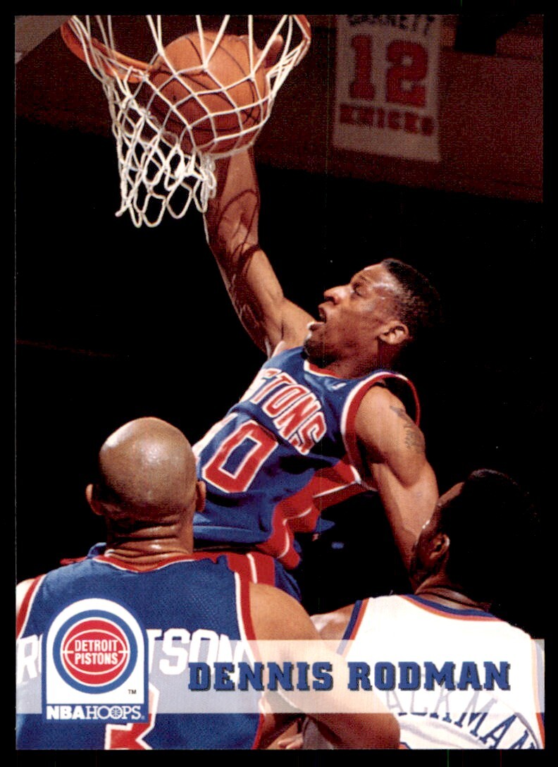 1993-94 NBA Hoops Basketball Card Dennis Rodman Detroit Pistons #66