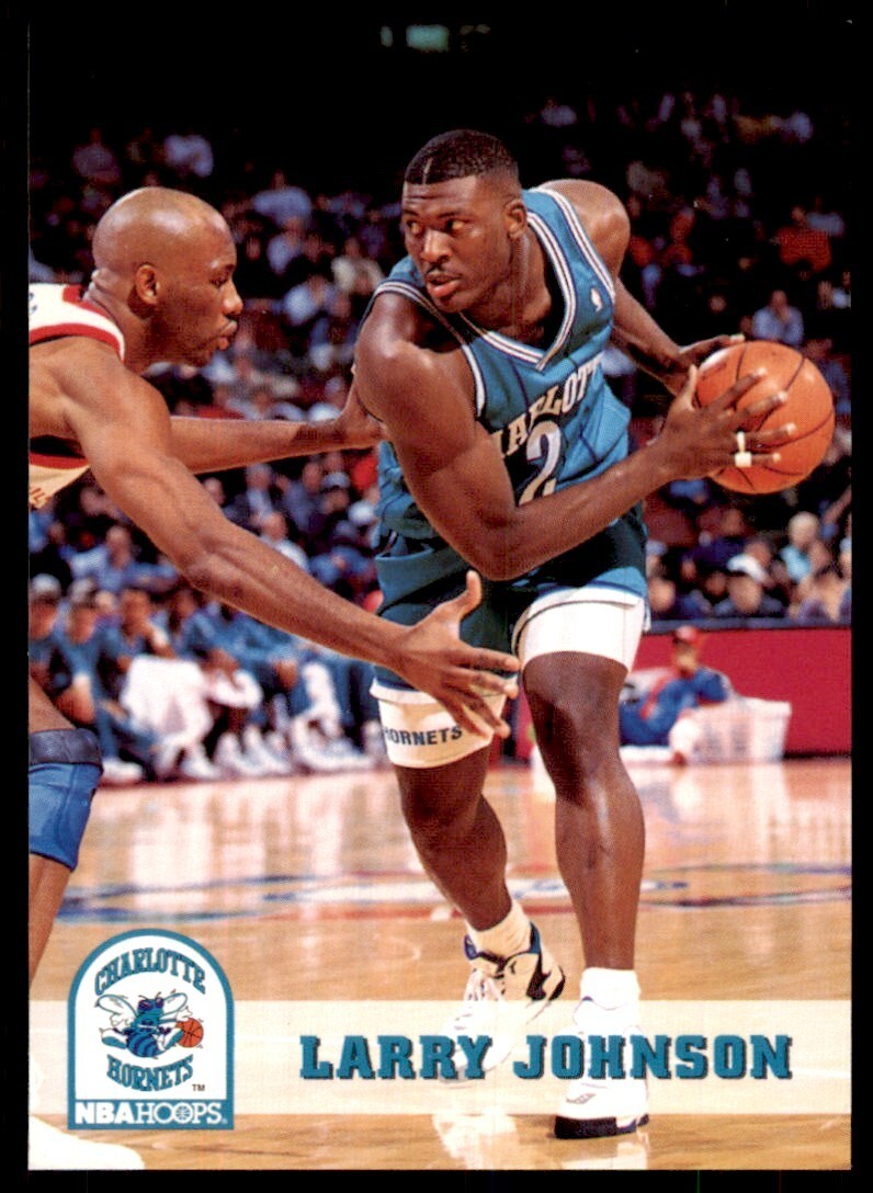 1993-94 NBA Hoops Basketball Card Larry Johnson A Charlotte Hornets #22