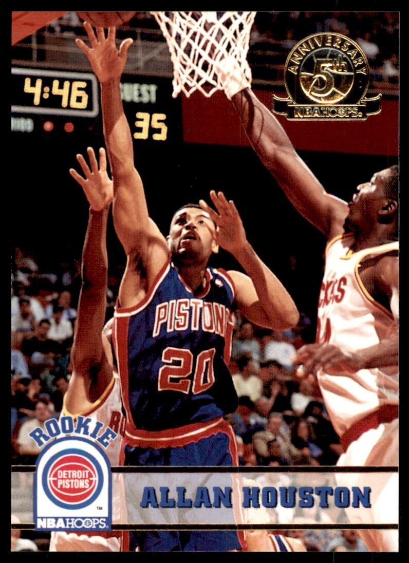 1993-94 NBA Hoops Basketball Card Allan Houston Detroit Pistons #332