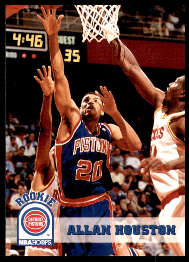 1993-94 NBA Hoops Basketball Card Allan Houston A Detroit Pistons #332