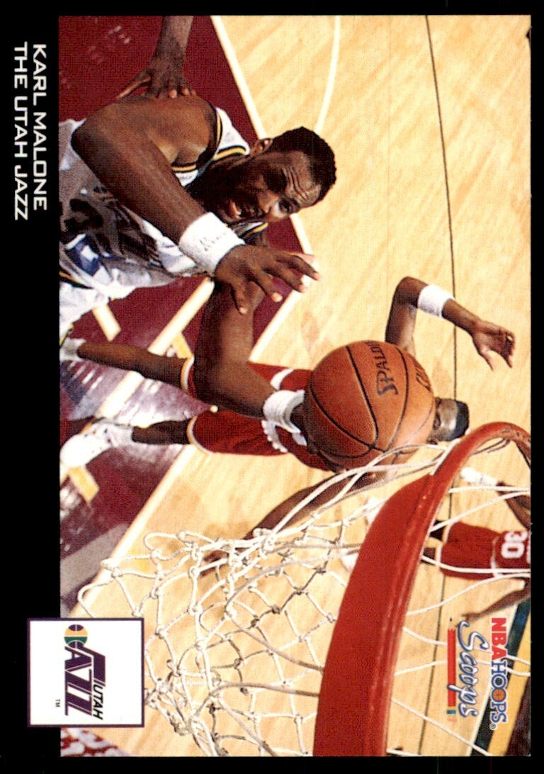 1993-94 NBA Hoops Basketball Card Karl Malone Utah Jazz #HS26