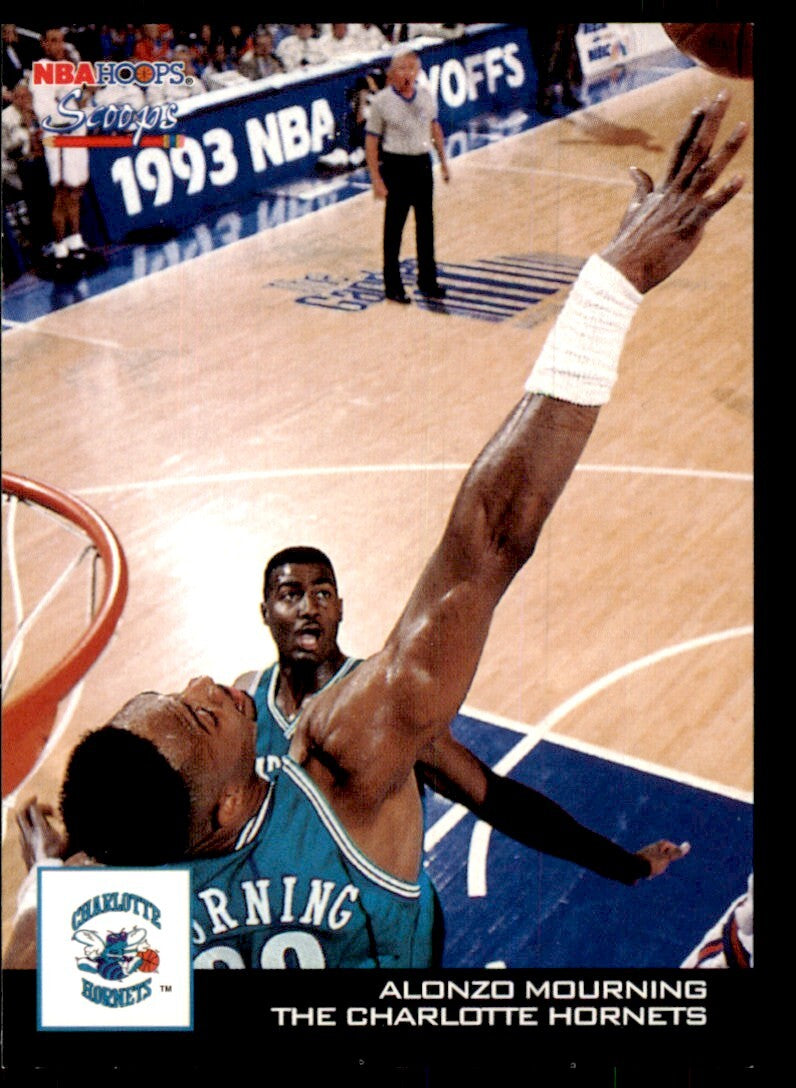1993-94 NBA Hoops Basketball Card Alonzo Mourning Charlotte Hornets #HS3