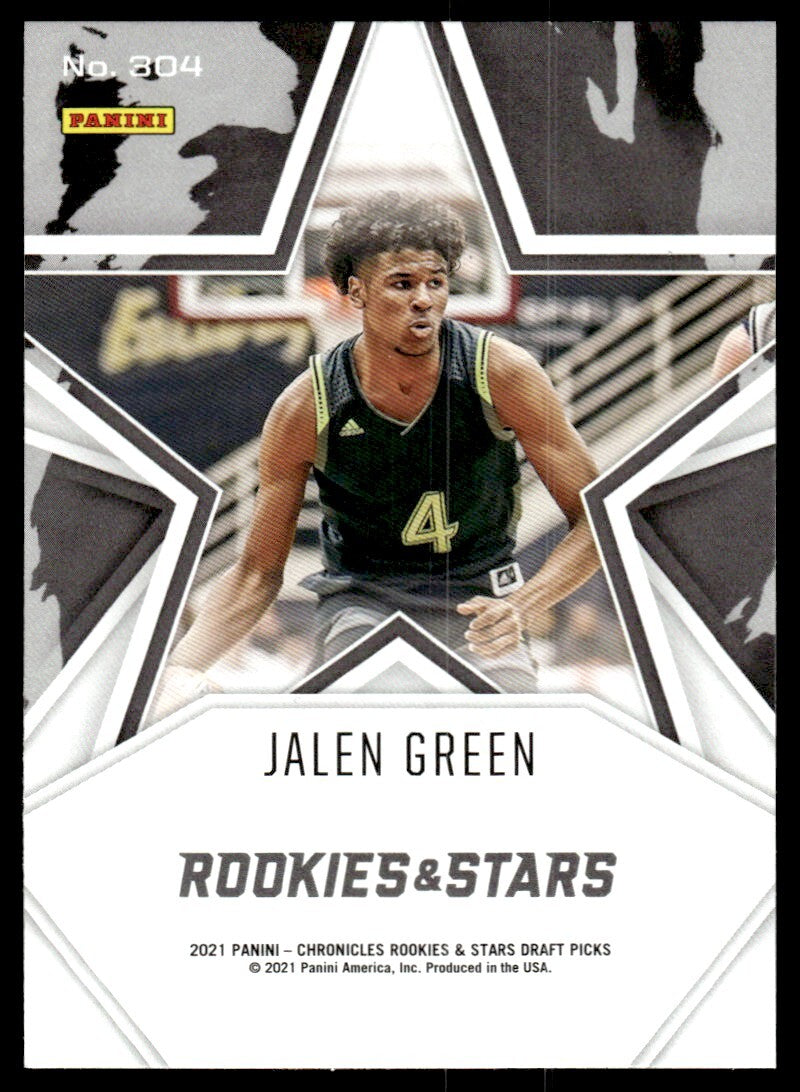 2020-21 Panini Rookies & Stars Basketball Card Jalen Green Houston Rockets #304