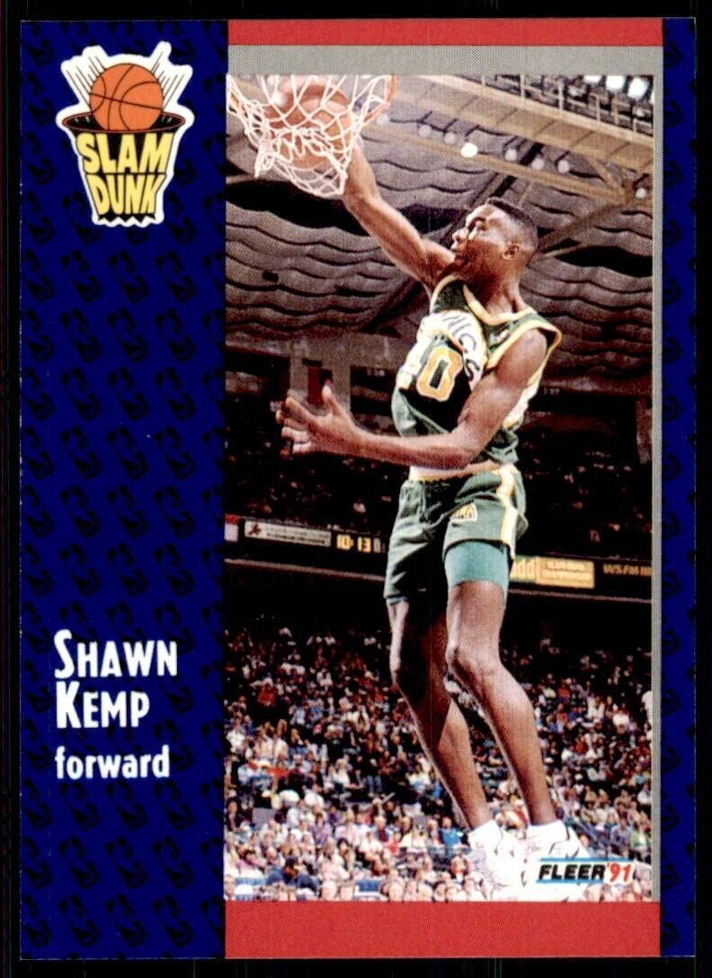 1991-92 Fleer Shawn Kemp Basketball Cards #231