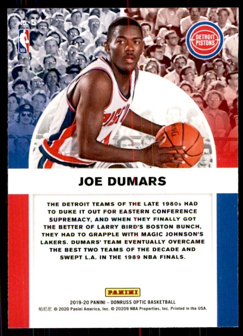 2019-20 Optic Joe Dumars A Basketball Cards #5