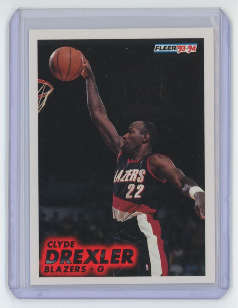 1993-94 Fleer Basketball Card Clyde Drexler Portland Trail Blazers #173