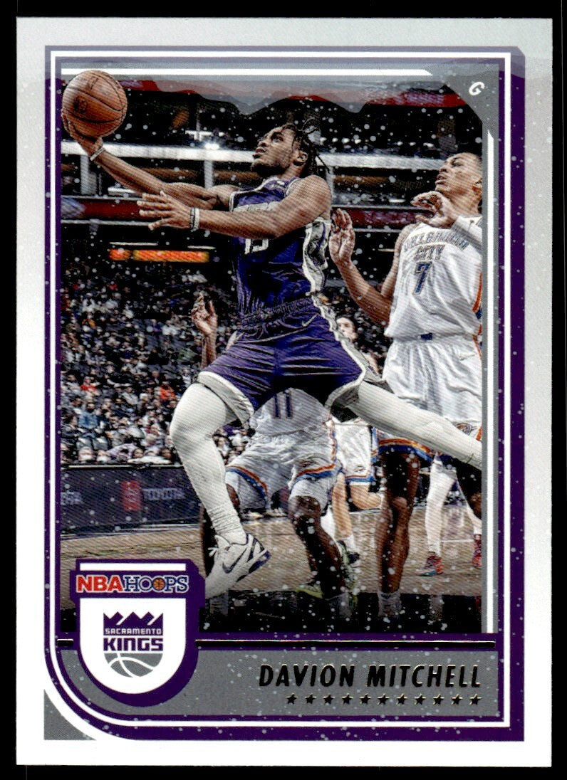 2022-23 Hoops Basketball Card Davion Mitchell Sacramento Kings #160
