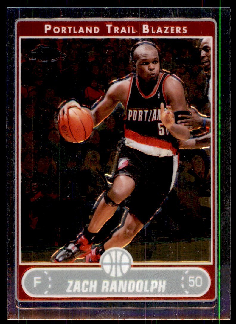 2006-07 Topps Chrome Zach Randolph B Basketball Cards. #102
