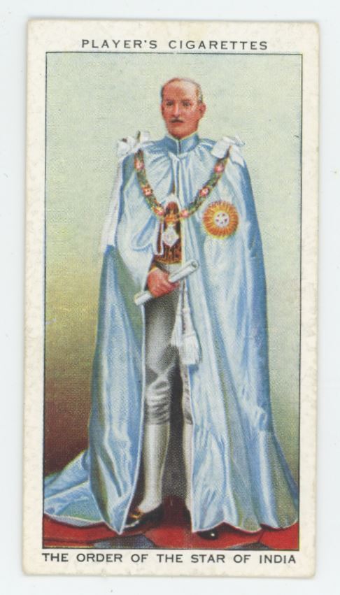 1937 Player's Cigarettes Coronation Series Order of the Star of India Ceremonial