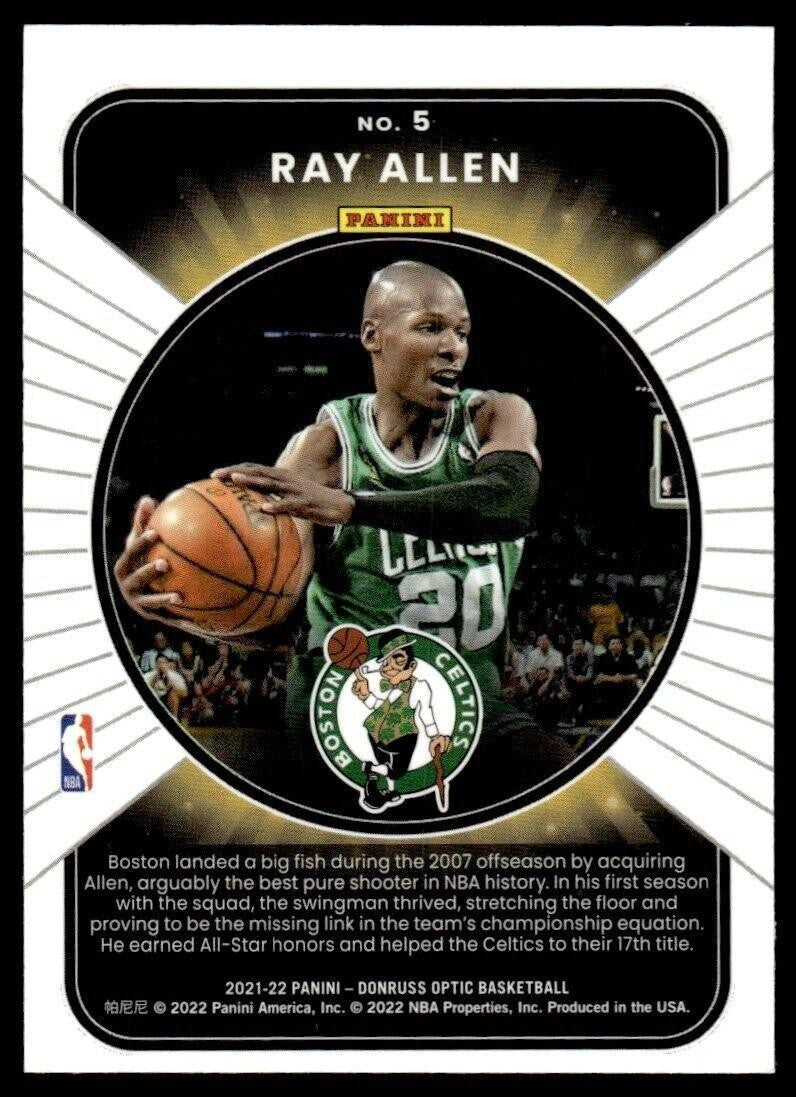 2021-22 Donruss Optic Basketball Card Ray Allen Seattle Supersonics #5