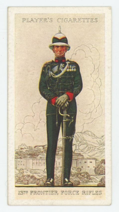 1938 Players Cigarettes Military Uniforms British Empire 13th Frontier Force