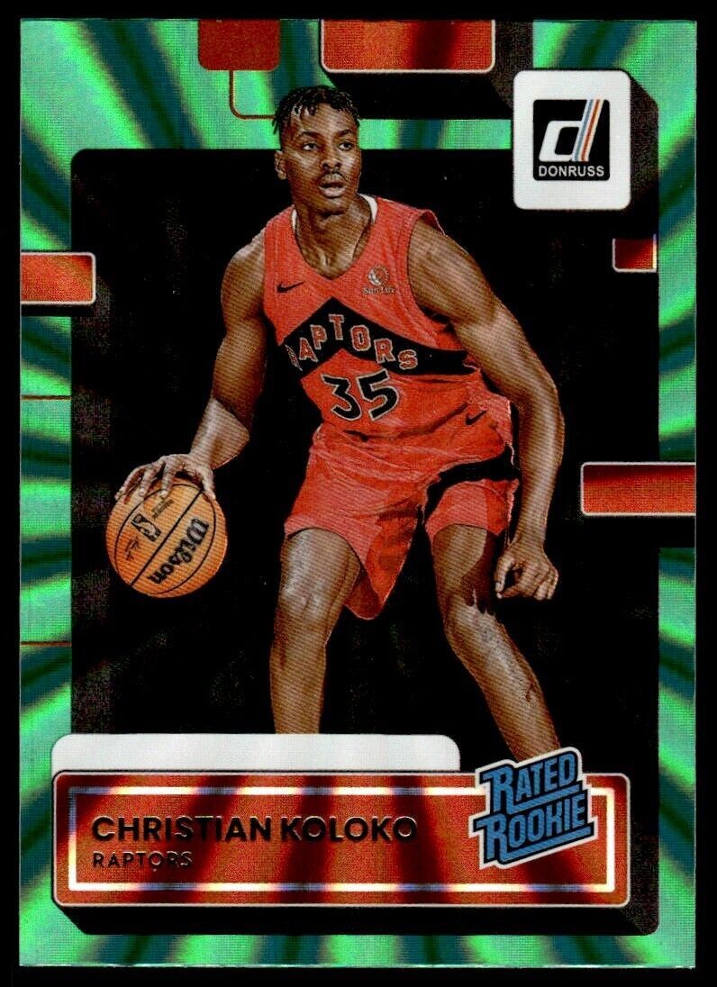 2022-23 Donruss Basketball Card Christian Koloko Rookie Toronto Raptors #233