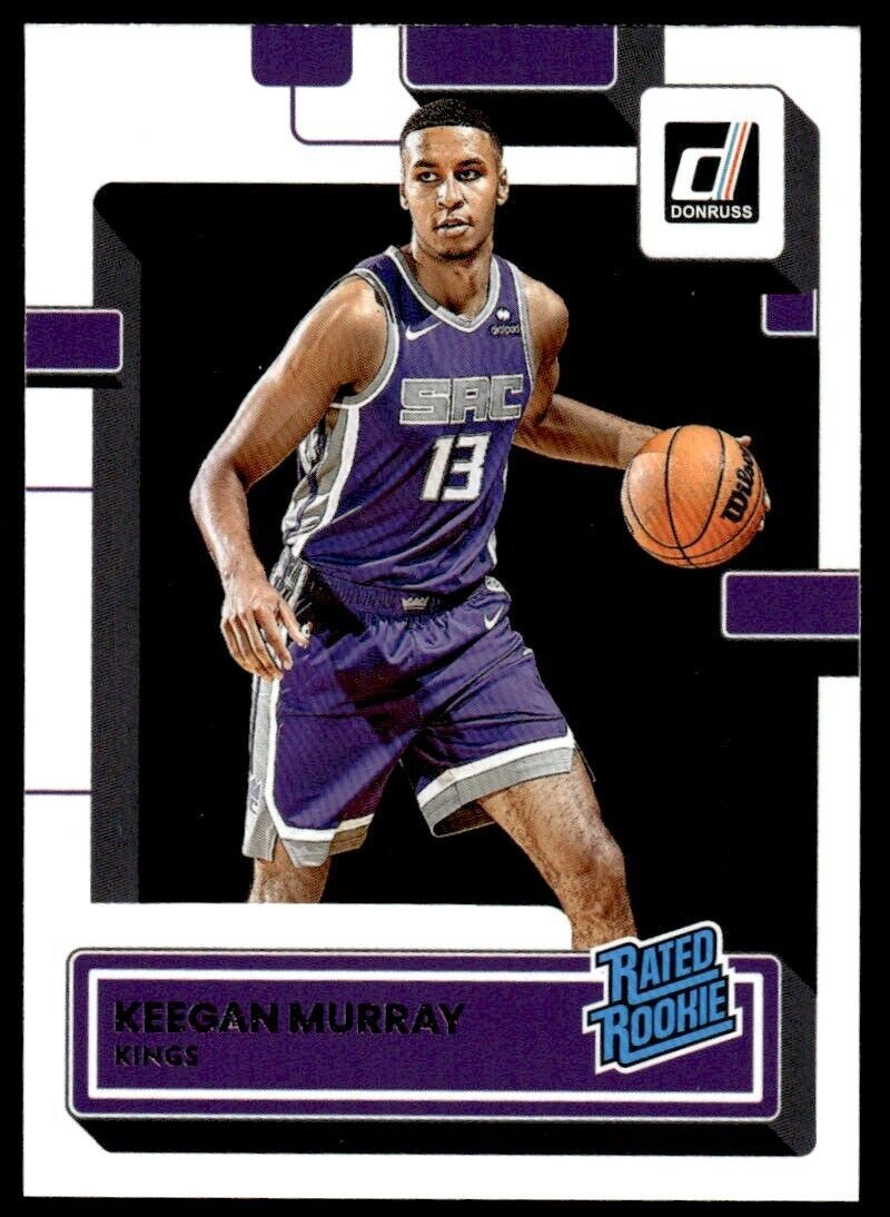 2022-23 Donruss Basketball Card Keegan Murray Rookie Sacramento Kings #204