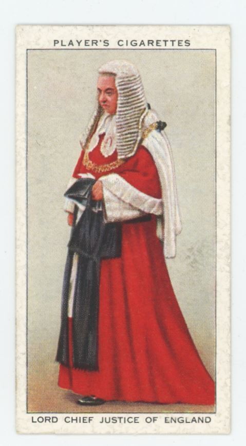 1937 Players Cigarettes Coronation Ceremonial Dress Lord Chief Justice England