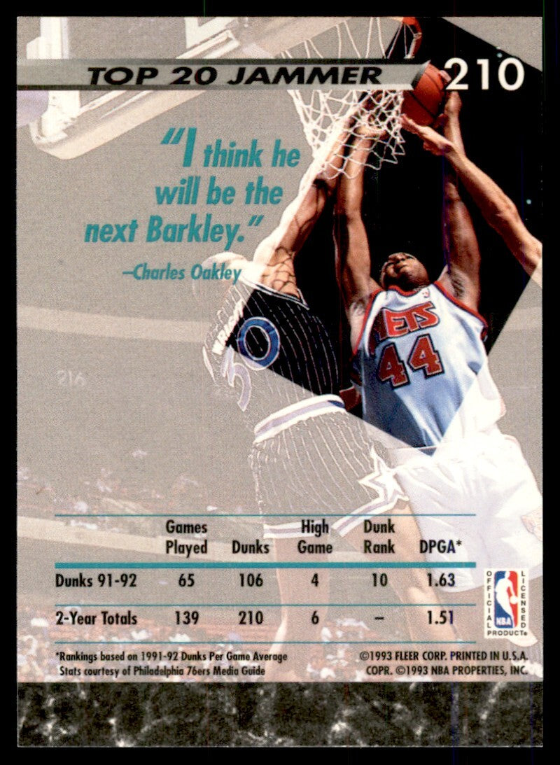 1992-93 Fleer Ultra. Derrick Coleman Basketball Cards #210