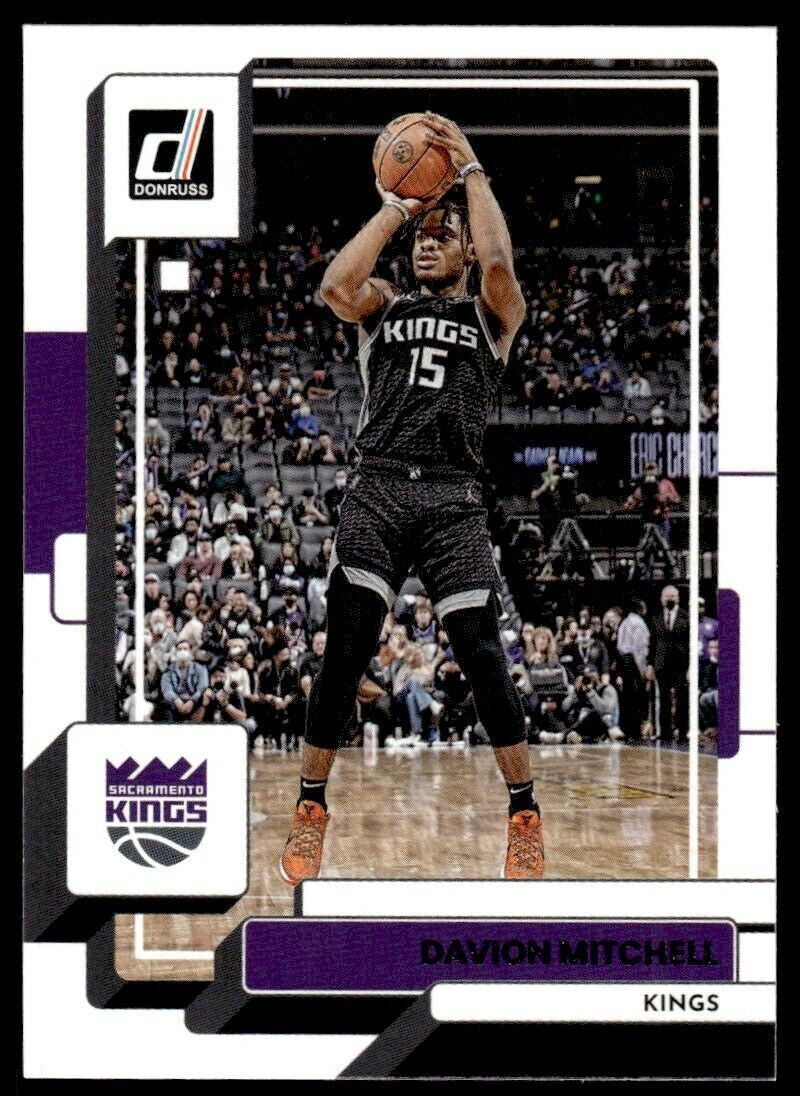 2022-23 Donruss Basketball Card Davion Mitchell Sacramento Kings #142