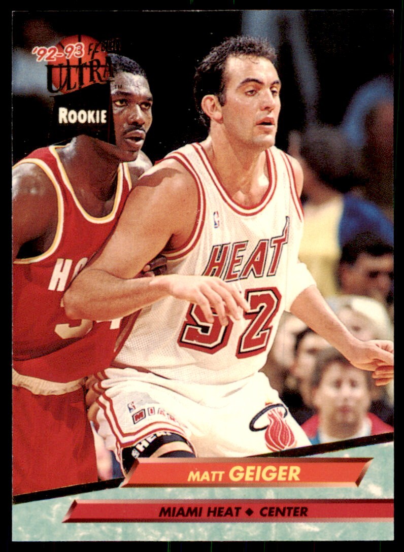 1992-93 Fleer Ultra. Matt Geiger Rookie Basketball Cards #291