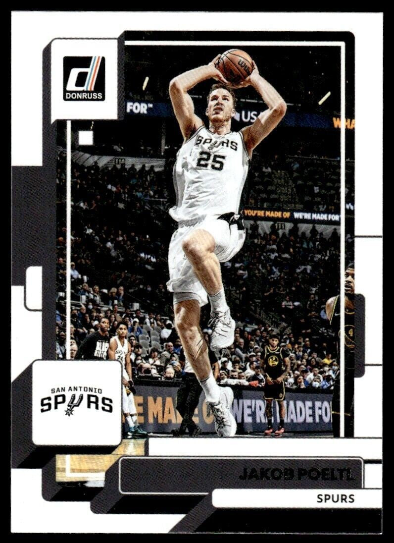 2022-23 Donruss Basketball Card Jakob Poeltl AB San Antonio Spurs #172