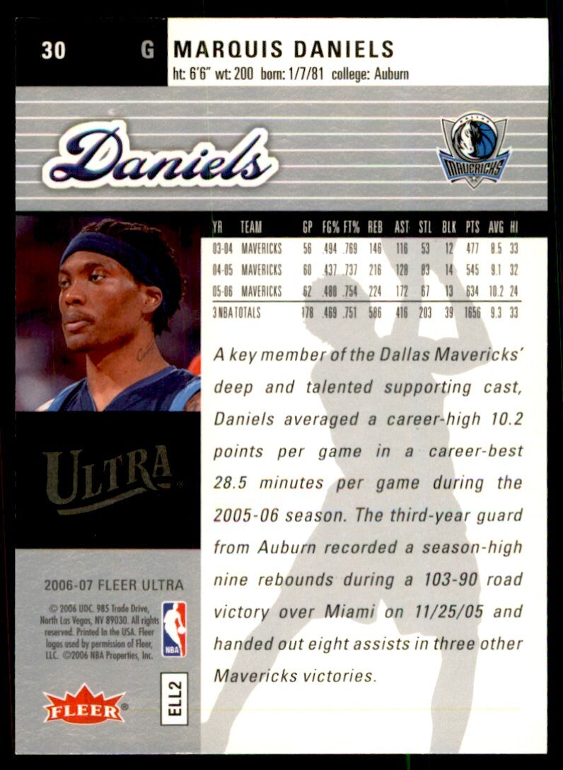 2006-07 Fleer Ultra Marquis Daniels B Basketball Cards #30