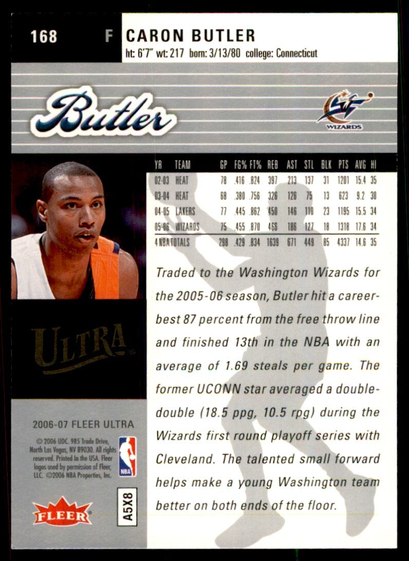 2006-07 Fleer Ultra Caron Butler Basketball Cards #168