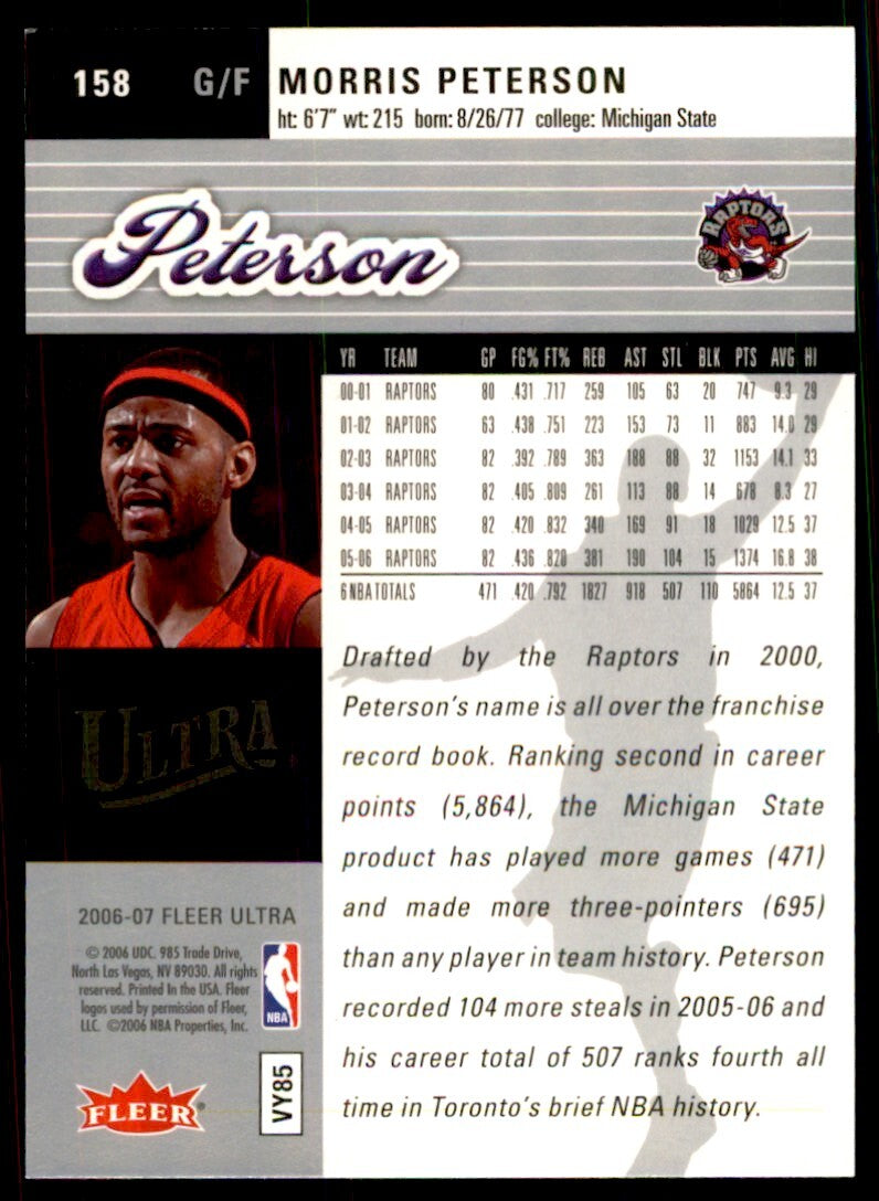 2006-07 Fleer Ultra Morris Peterson Basketball Cards #158