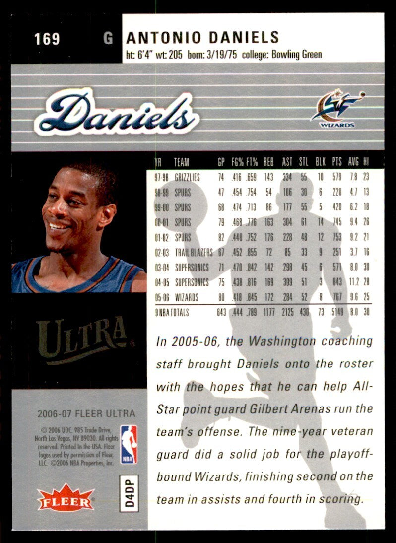 2006-07 Fleer Ultra Antonio Daniels A Basketball Cards #169