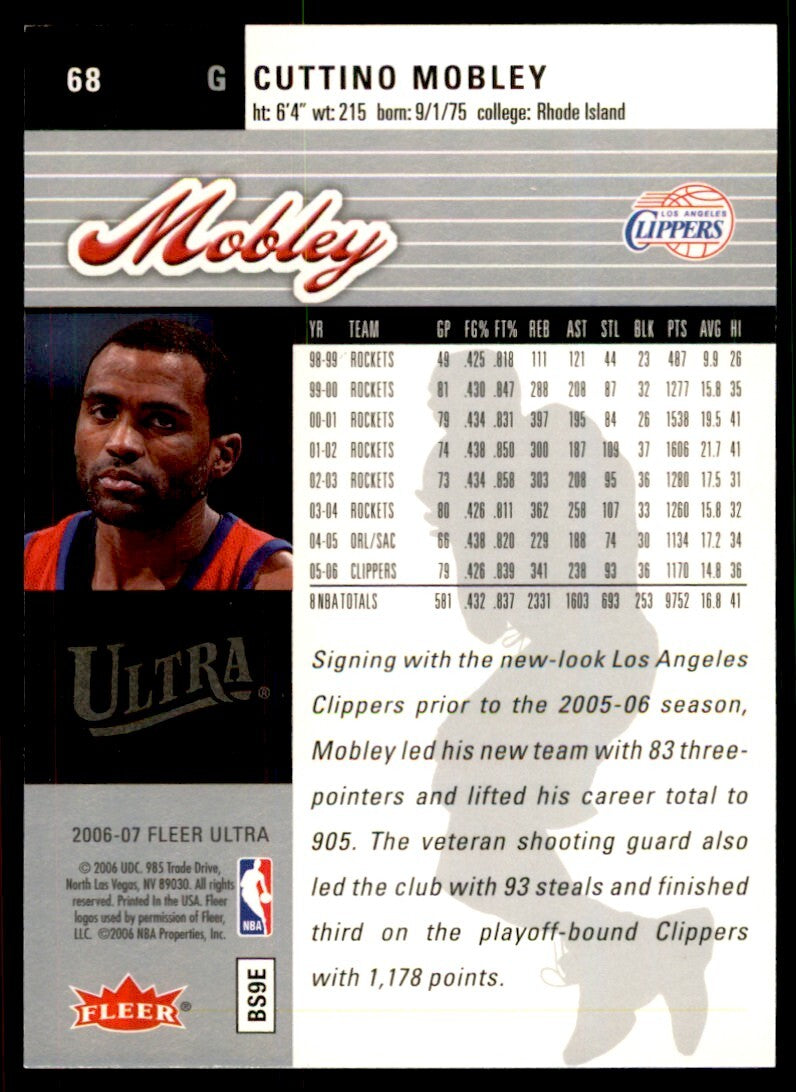 2006-07 Fleer Ultra Cuttino Mobley Basketball Cards #68