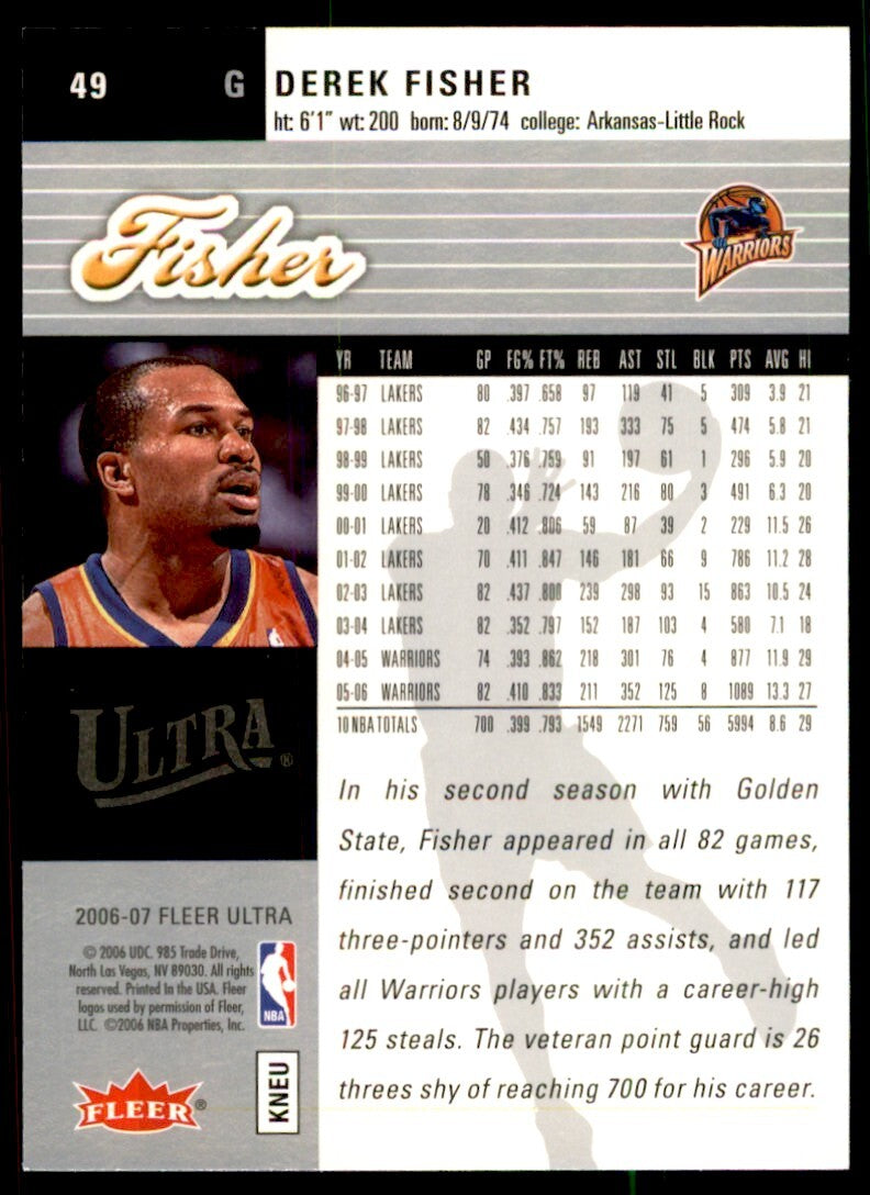 2006-07 Fleer Ultra. Derek Fisher Basketball Cards #49