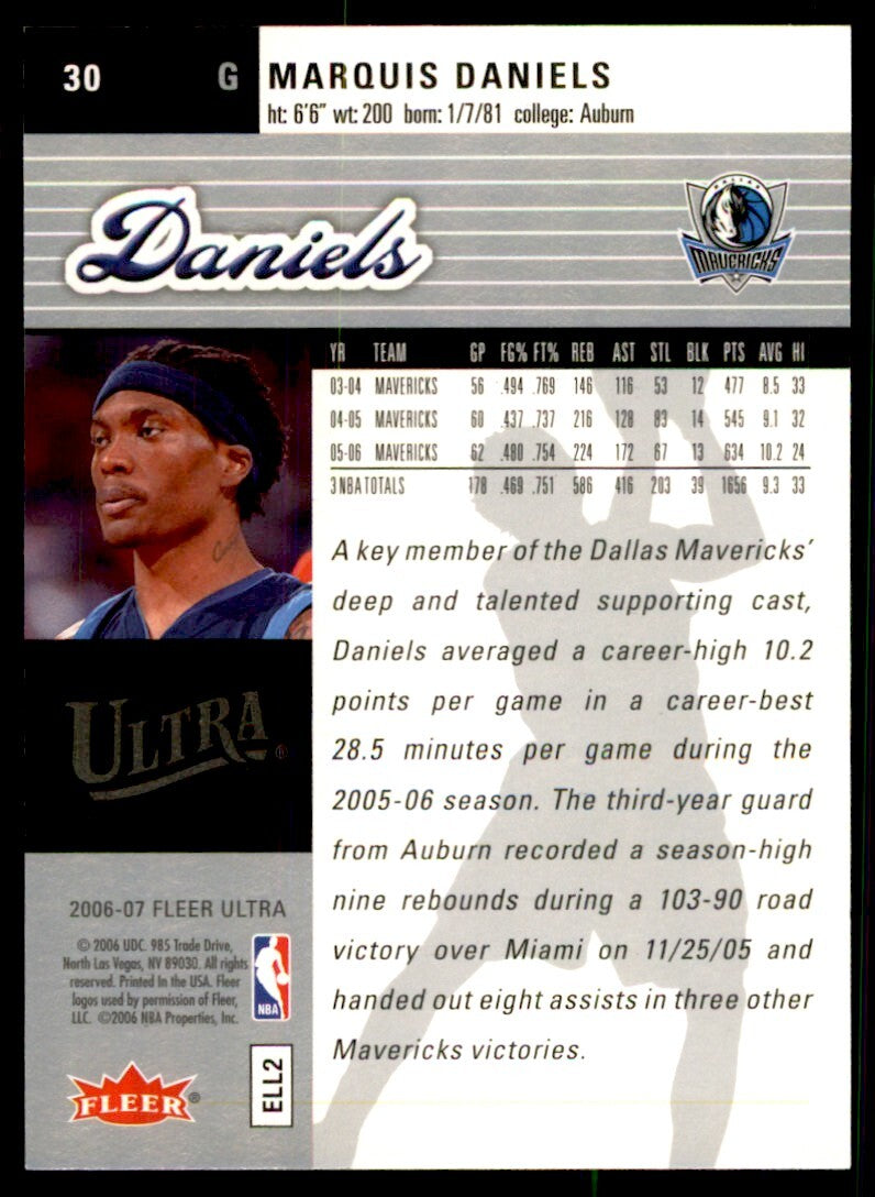 2006-07 Fleer Ultra. Marquis Daniels Basketball Cards #30