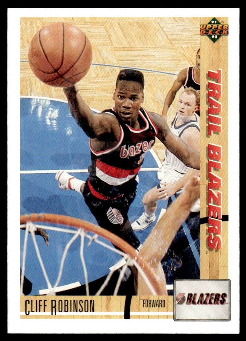 1991-92 Upper Deck Basketball Card Cliff Robinson Portland Trail Blazers #220
