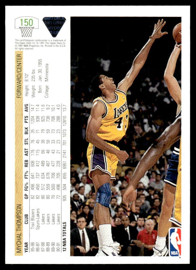 1991-92 Upper Deck Mychal Thompson Los Angeles Lakers #150