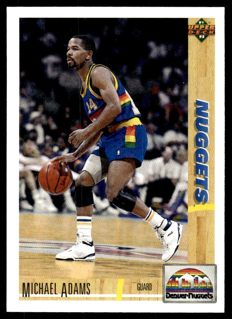 1991-92 Upper Deck Michael Adams Denver Nuggets #43