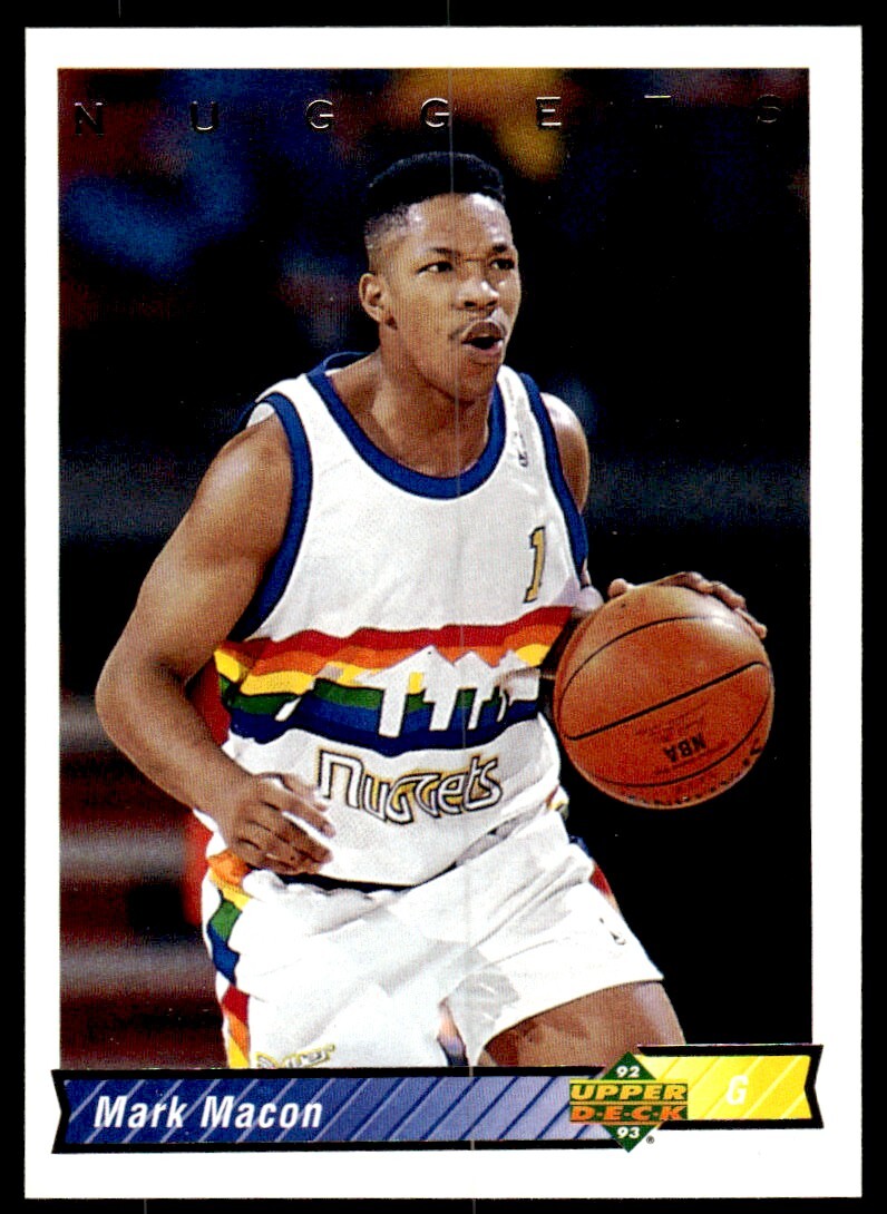 1992-93 Upper Deck Basketball Card Mark Macon Denver Nuggets #191
