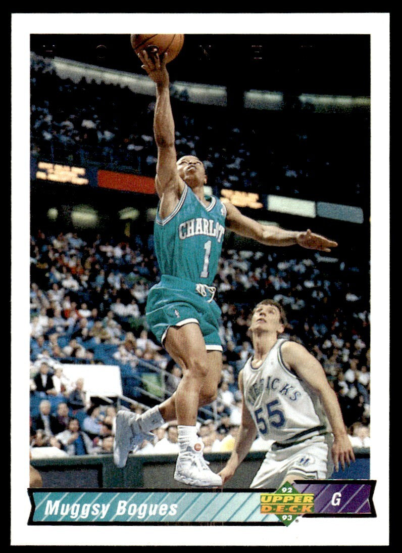 1992-93 Upper Deck Basketball Card Muggsy Bogues Charlotte Hornets #222
