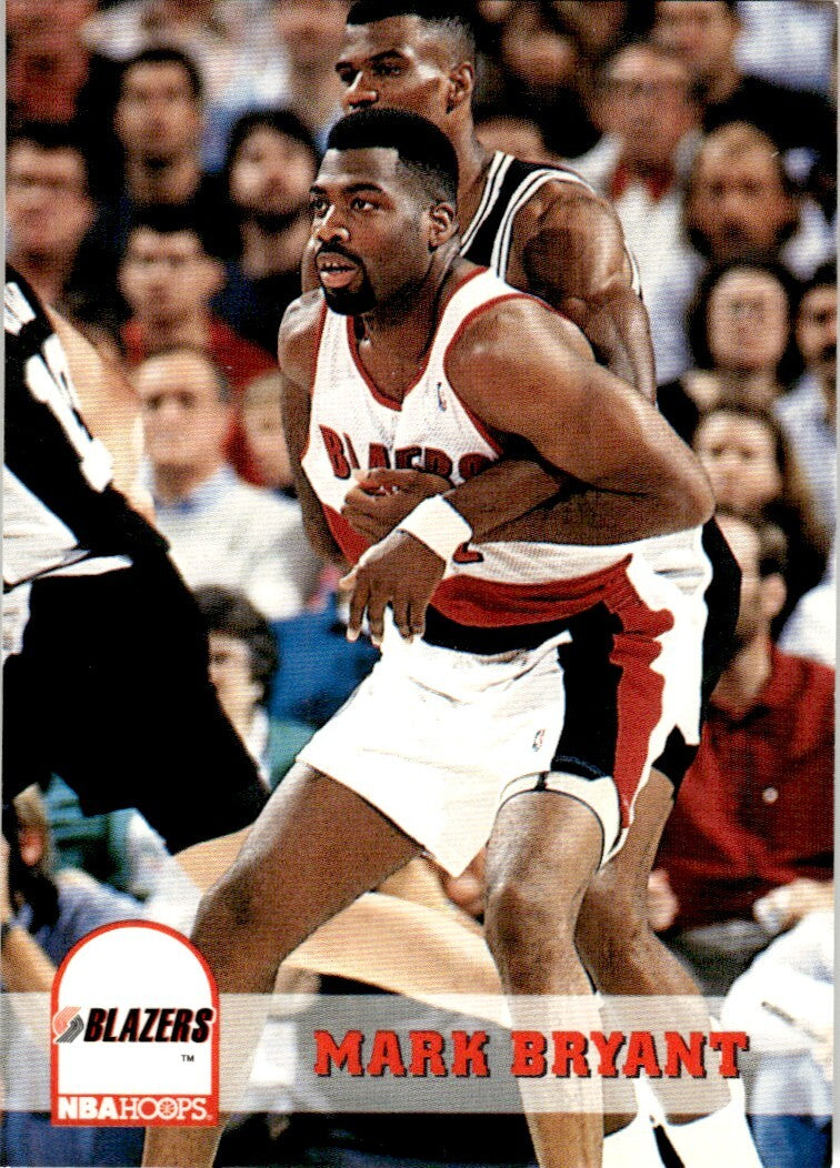 1993-94 NBA Hoops Basketball Card Mark Bryant Portland Trail Blazers #395